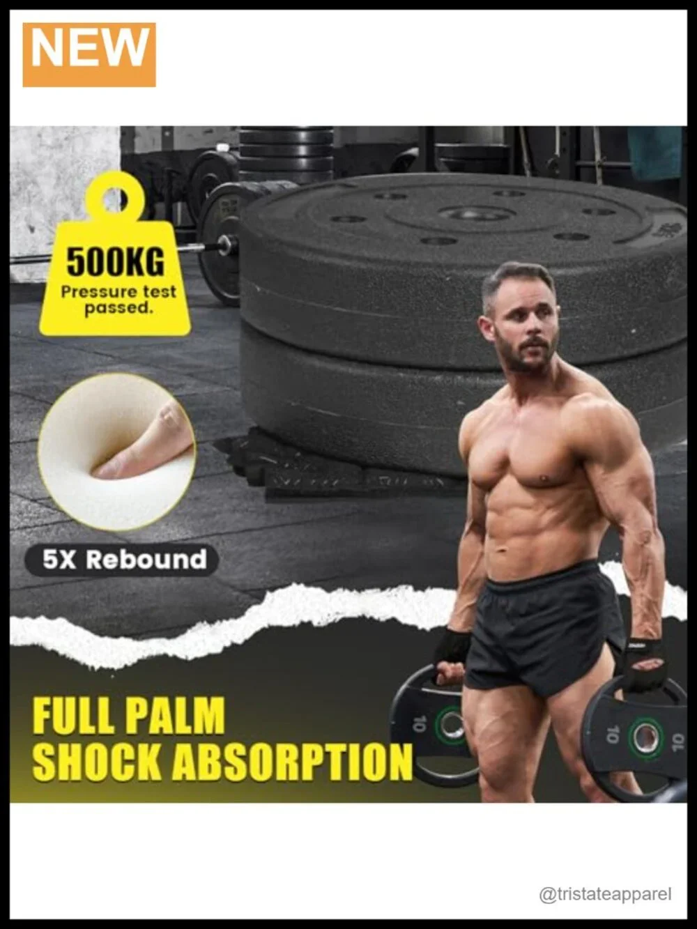 Ventilated Weight Lifting Gloves with Thick Padding, Full Palm Protection, Grip